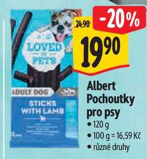 Albert Pochoutky pro psy, 120 g