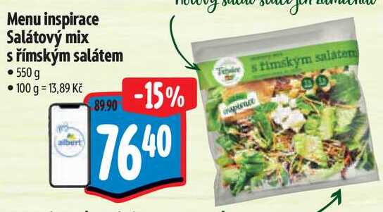 Menu inspirace Salátový mix s římským salátem, 550 g