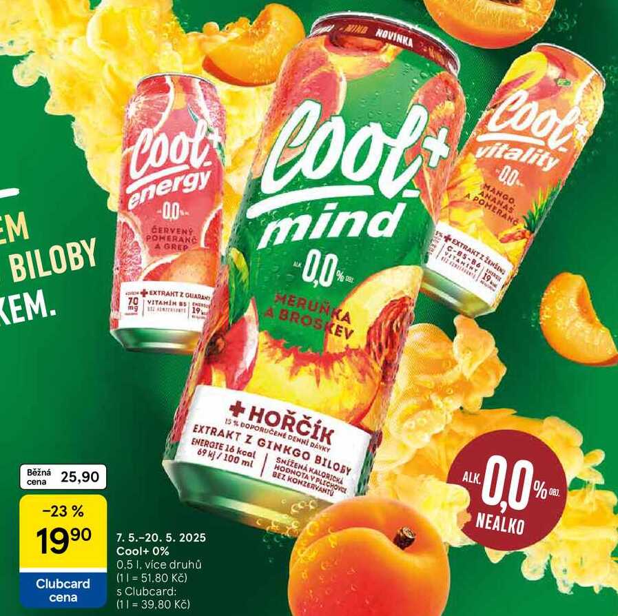 Cool+ 0%, 0.5 l, více druhů 