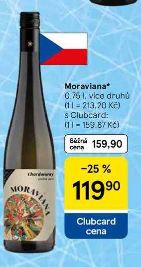 Moraviana, 0,75 l, více druhů 