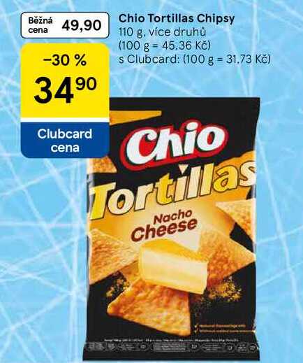 Chio Tortillas Chipsy, 110 g. více druhů  