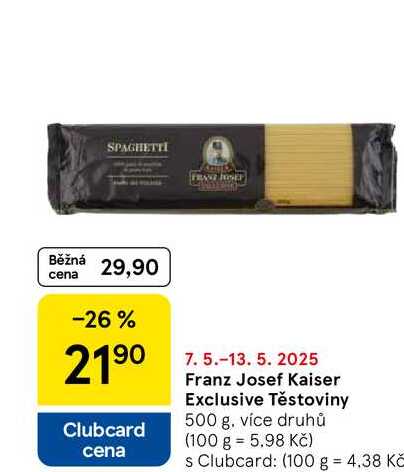 Franz Josef Kaiser Exclusive Těstoviny, 500 g, více druhů