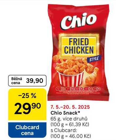 Chio Snack, 65 g, více druhů 