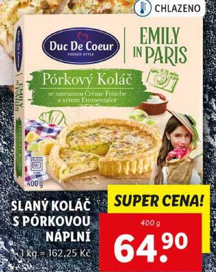 SLANÝ KOLÁČ S PÓRKOVOU NÁPLNÍ, 400 g