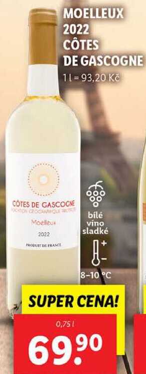 MOELLEUX 2022 CÔTES DE GASCOGNE, 0,75 l