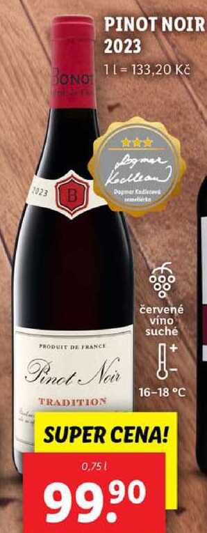 PINOT NOIR 2023, 0,75 l