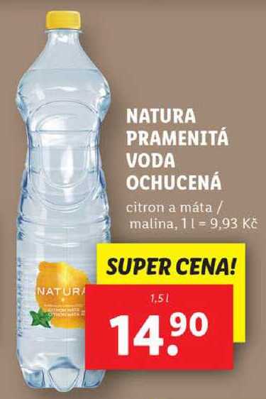 NATURA PRAMENITÁ VODA OCHUCENÁ, 1,5 l