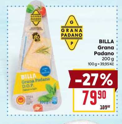 BILLA Grana Padano D.O.P. OF 100g