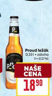 Proud ležák 0,33l