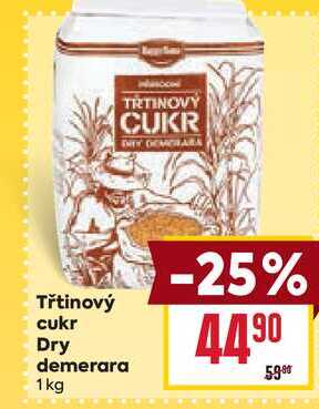 Třtinový cukr Dry demerara 1kg