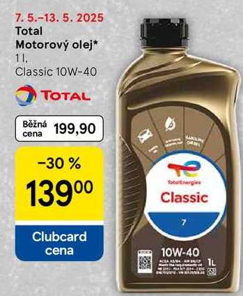 Total Motorový olej, 1 l, Classic 10W-40 