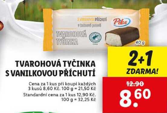 TVAROHOVÁ TYČINKA S VANILKOVOU PŘÍCHUTÍ, 40 g