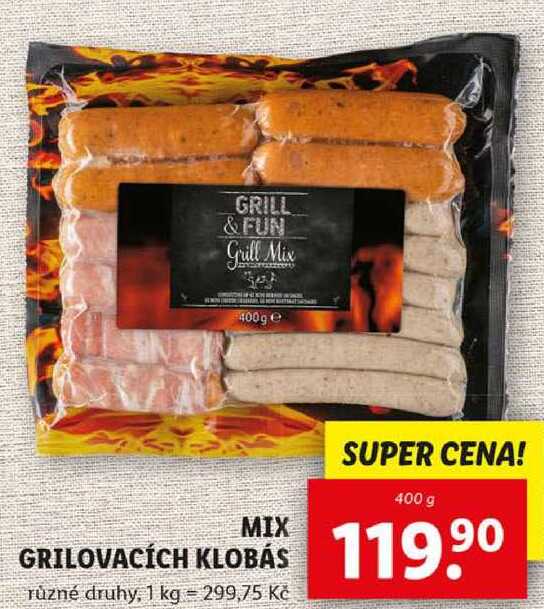 MIX GRILOVACÍCH KLOBÁS, 400 g