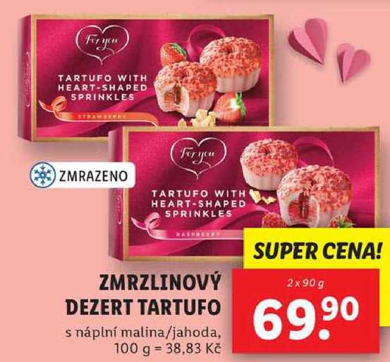 ZMRZLINOVÝ DEZERT TARTUFO, 2x 90 g