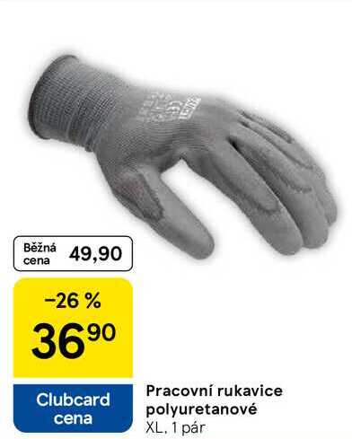 Pracovní rukavice polyuretanové XL, 1 pár 