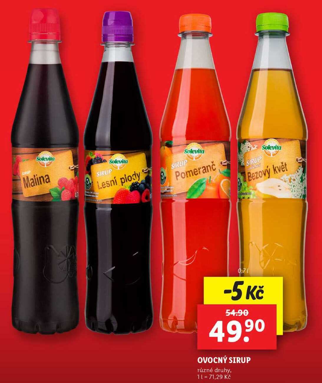OVOCNÝ SIRUP, 0,7 l