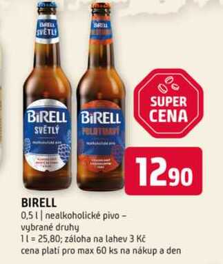 Birell Světlé pivo nealkoholické 0,5l