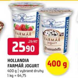 Hollandia farmář jogurt 400 g vybrané druhy 