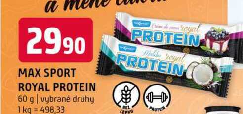 Max sport royal protein 60g vybrané druhy