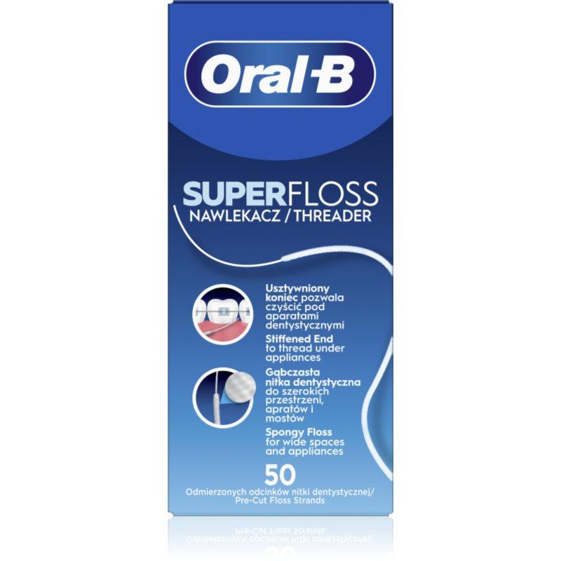 Oral B Super Floss dentální nit na rovnátka a implantáty 50 ks