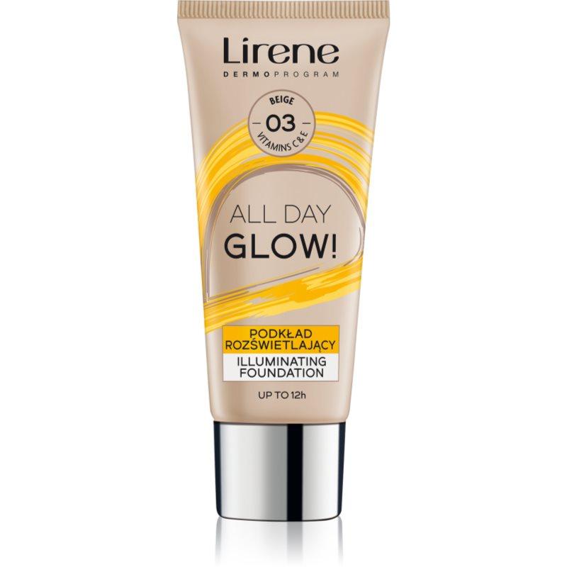 Lirene Vitamin C rozjasňující fluidní make-up pro dlouhotrvající efekt odstín 03 Beige 30 ml