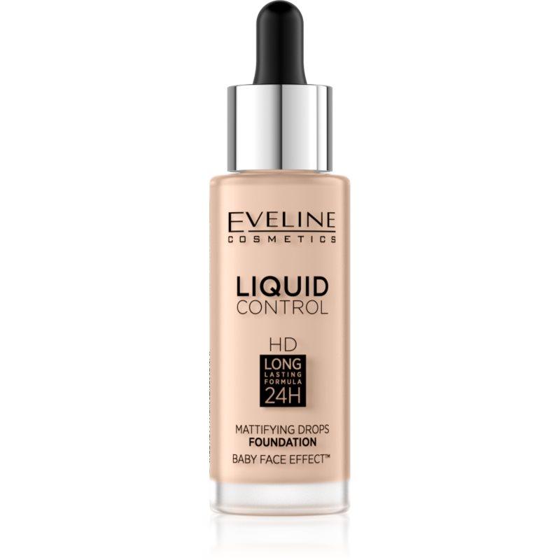 Eveline Cosmetics Liquid Control tekutý make-up s pipetou odstín 030 Sand Beige 32 ml