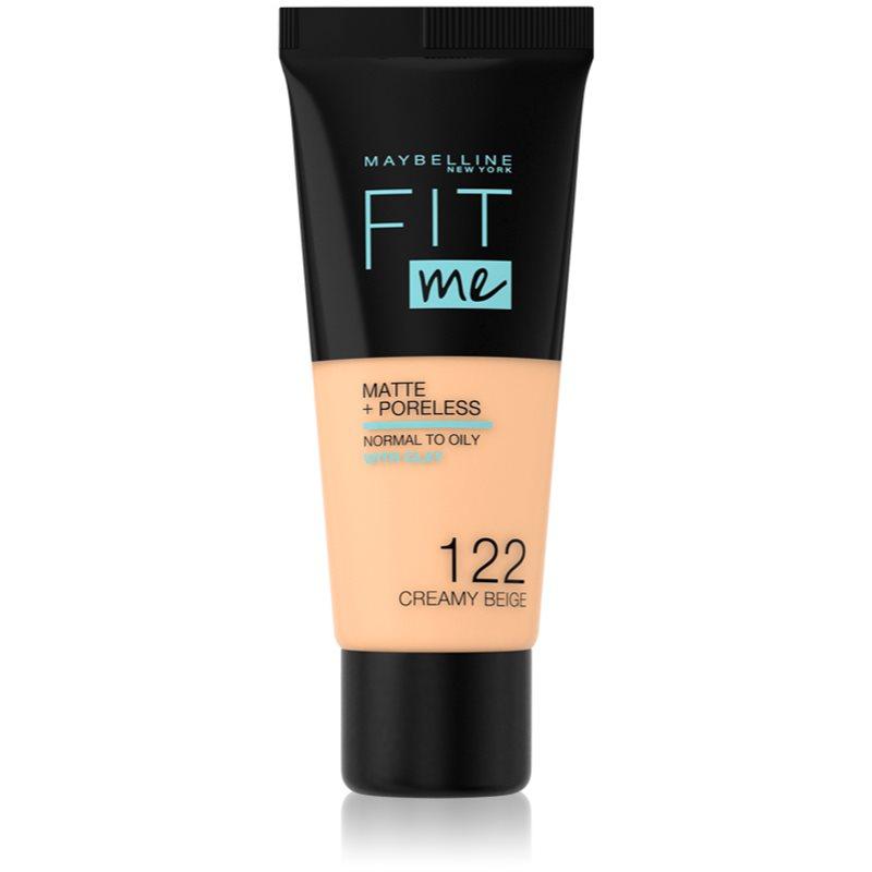 MAYBELLINE NEW YORK Fit Me! Matte+Poreless matující make-up pro normální a mastnou pleť odstín 122 Creamy Beige 30 ml