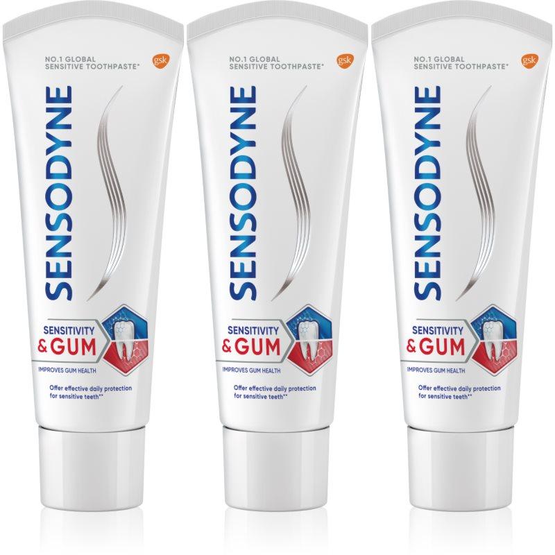 Sensodyne Sensitivity & Gum zubní pasta pro citlivé zuby Mint 3x75 ml