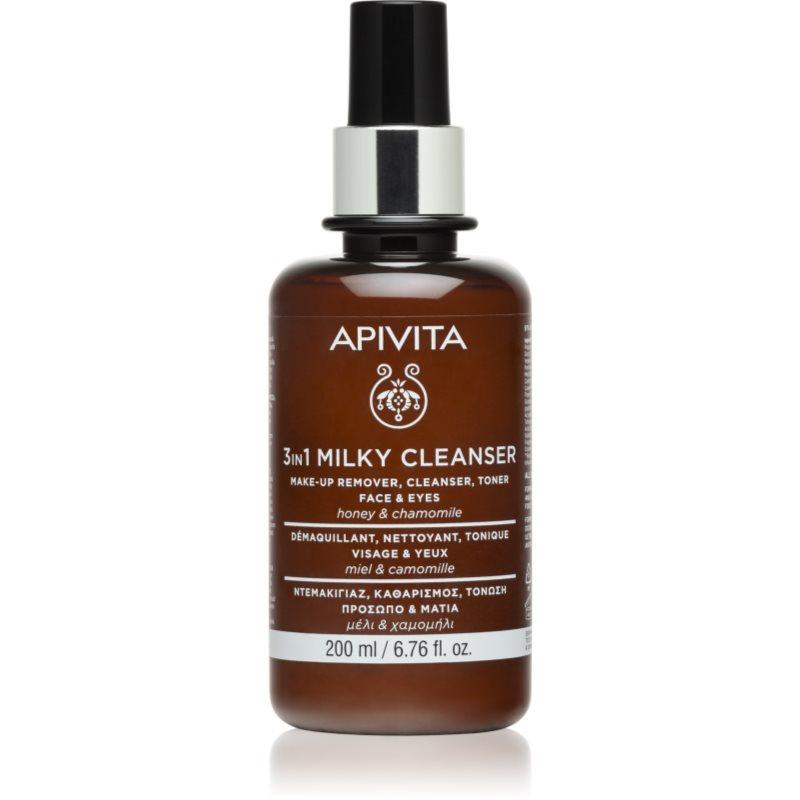 Apivita Cleansing Milk Face & Eyes čisticí mléko 3 v 1 na obličej a oči 200 ml