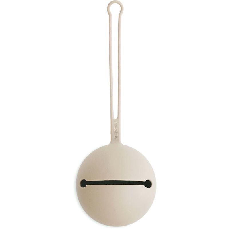 Mushie Silicone Pacifier Holder Case krabička na dudlík Shifting Sand 1 ks