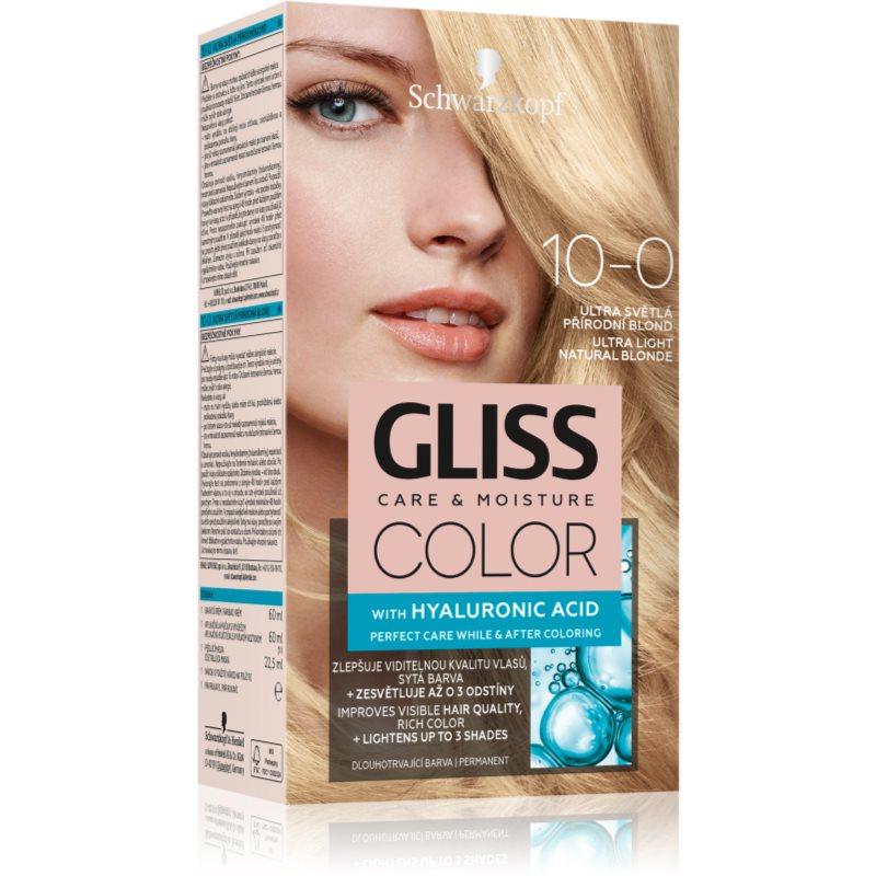 Schwarzkopf Gliss Color permanentní barva na vlasy odstín 10-0 Ultra světlá přírodní blond 1 ks