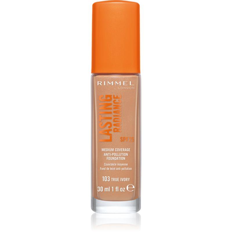 Rimmel Lasting Radiance rozjasňující make-up SPF 25 odstín 103 True Ivory 30 ml