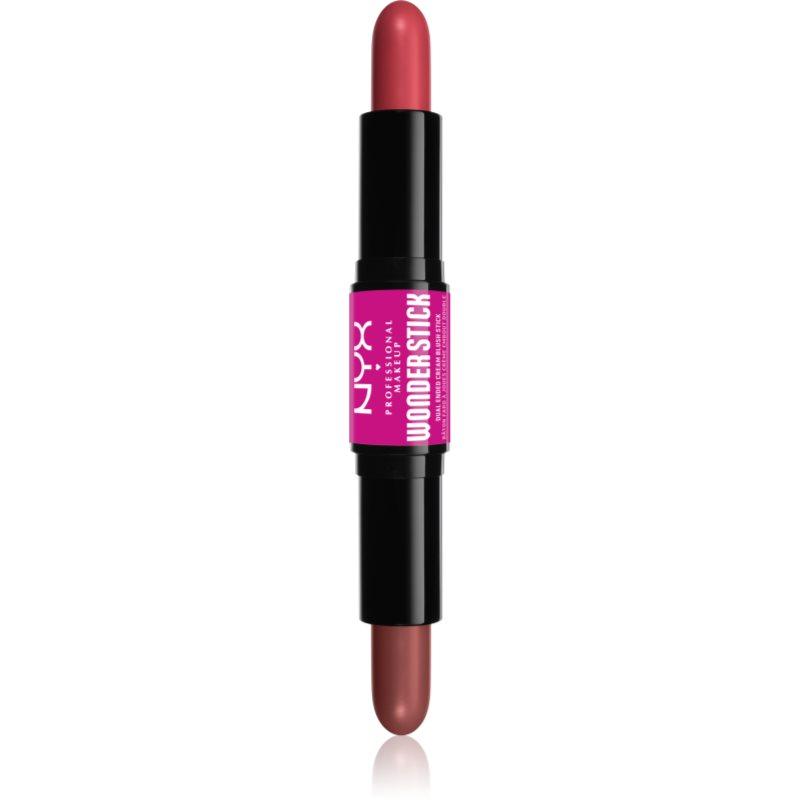 NYX Professional Makeup Wonder Stick Cream Blush oboustranná konturovací tyčinka odstín 03 Coral N Deep Peach 2x4 g