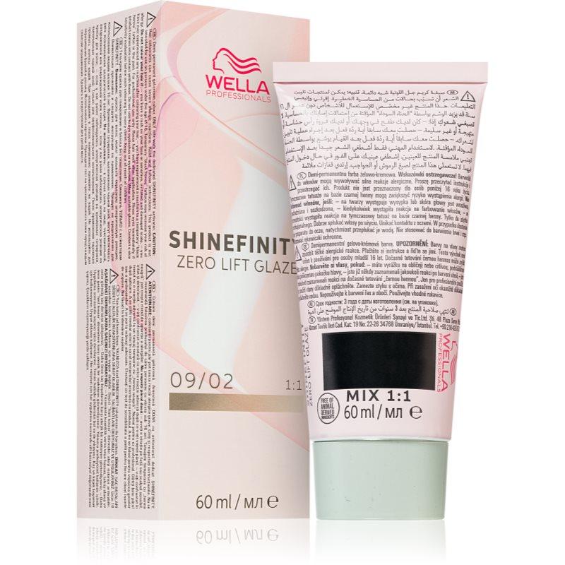 Wella Professionals Shinefinity Zero Lift Glaze demipermanentní barva na vlasy odstín 09/02 - Soft Sage 60 ml