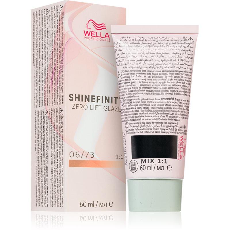 Wella Professionals Shinefinity Zero Lift Glaze demipermanentní barva na vlasy odstín 06/73 - Caramel Chocolate 60 ml