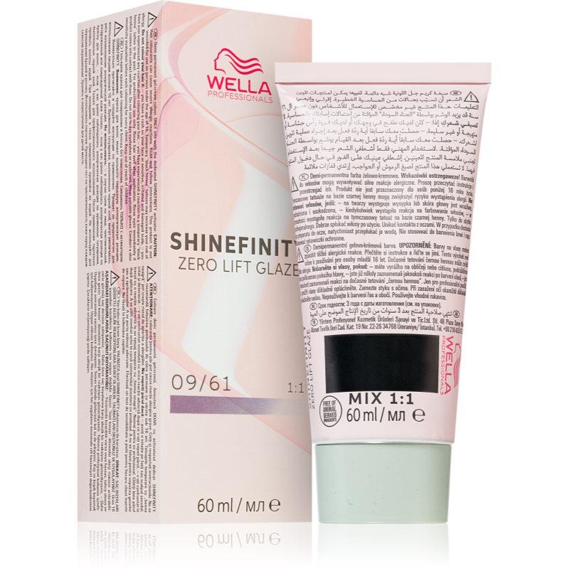 Wella Professionals Shinefinity Zero Lift Glaze demipermanentní barva na vlasy odstín 09/61 - Iced Platinum 60 ml