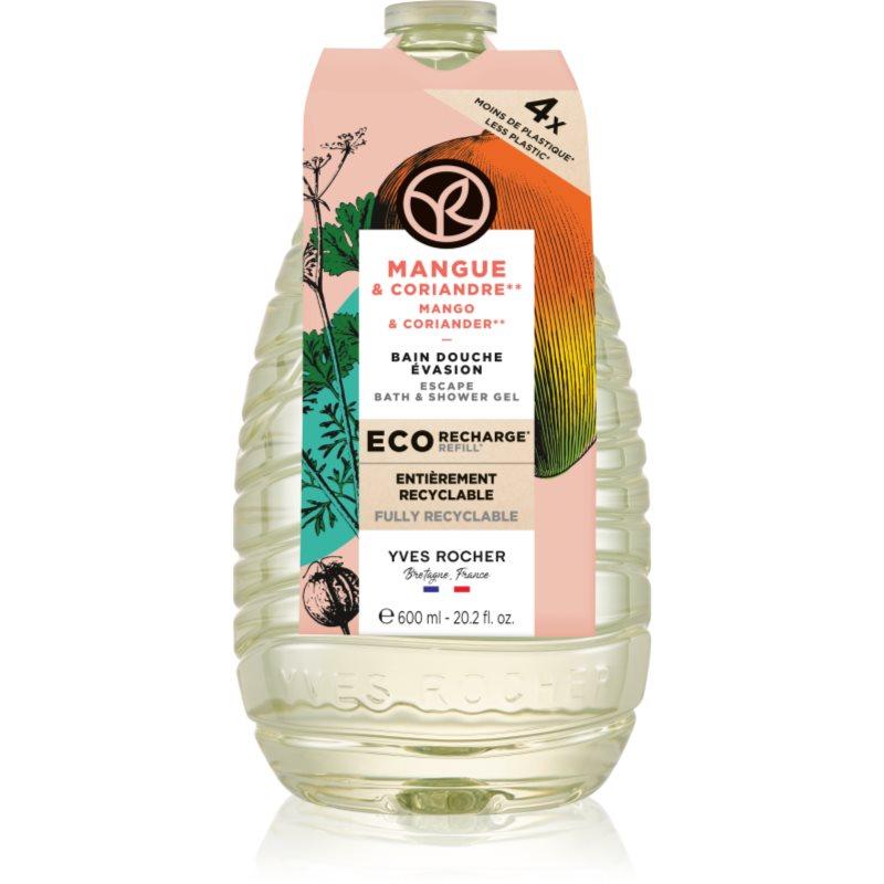 Yves Rocher Bain de Nature sprchový gel náhradní náplň Mango & Coriander 600 ml