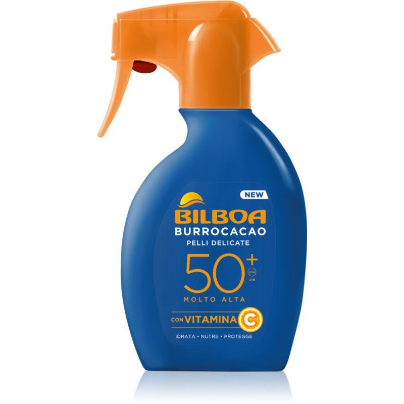 Bilboa Burrocacao opalovací sprej s vitaminem C SPF 50+ 250 ml