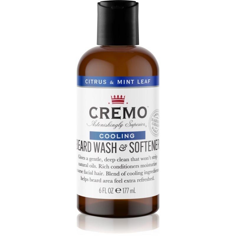 Cremo 2 in 1 Beard Wash & Softener šampon na vousy pro muže Citrus & Mint Leaf 177 ml