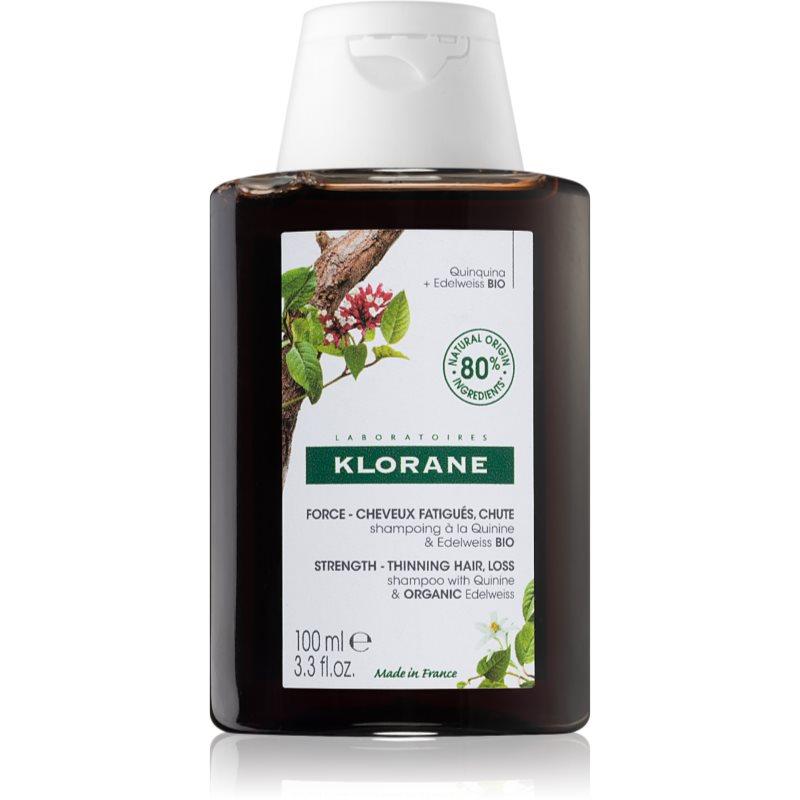 Klorane Chinin & Bio Protěž Alpská posilující šampon proti vypadávání vlasů 100 ml