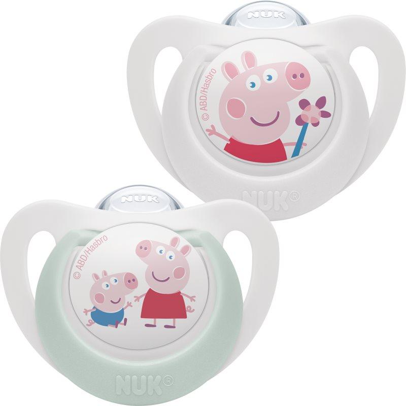 NUK Star Peppa Pig dudlík 6-18m 2 ks