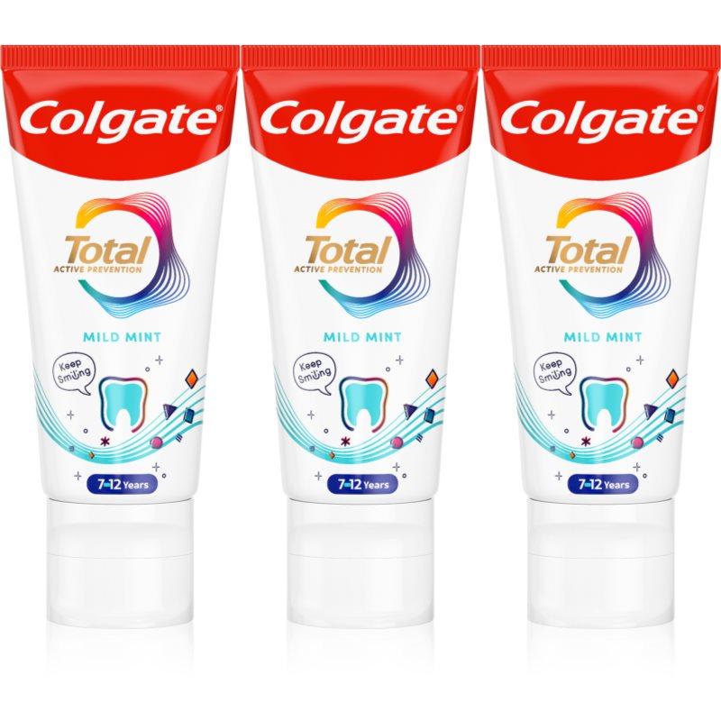 Colgate Total Junior zubní pasta pro důkladné vyčištění zubů a ústní dutiny pro děti 3x50 ml