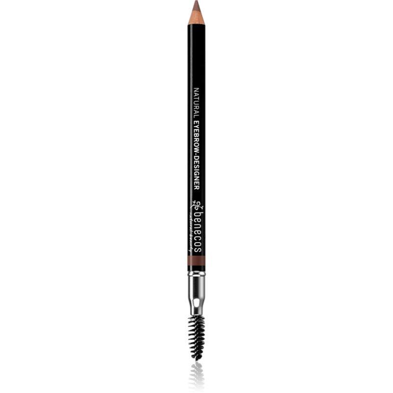 Benecos Natural Beauty oboustranná tužka na obočí s kartáčkem odstín Gentle Brown 1.13 g