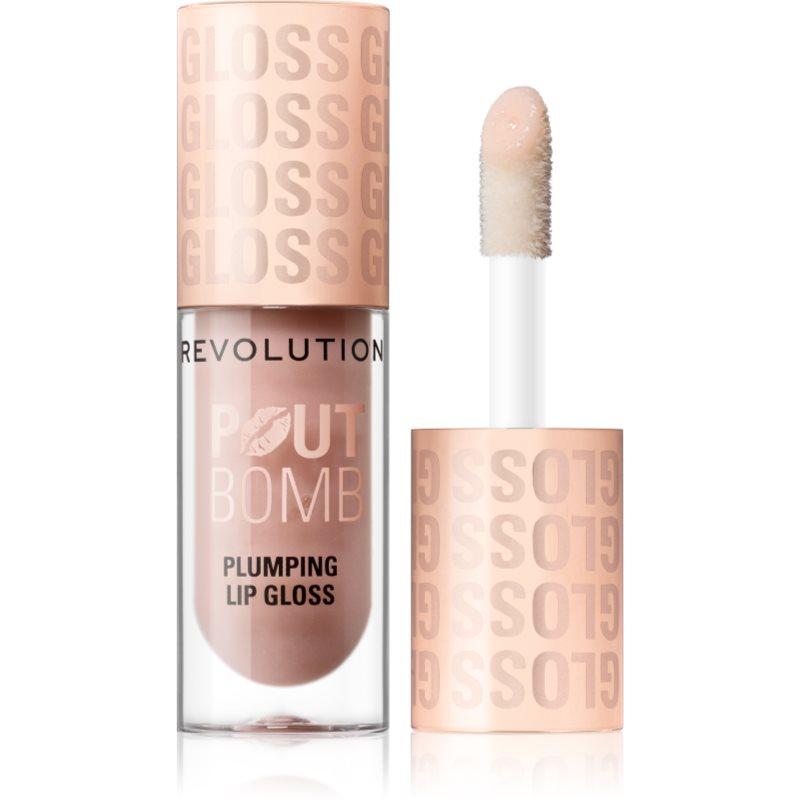Makeup Revolution Pout Bomb lesk na rty se zvětšujícím efektem odstín Milky Sheer Holo 4.6 ml