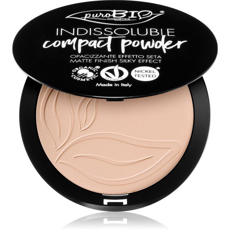 puroBIO Cosmetics Indissouble kompaktní pudr s matným efektem odstín 01 9 g