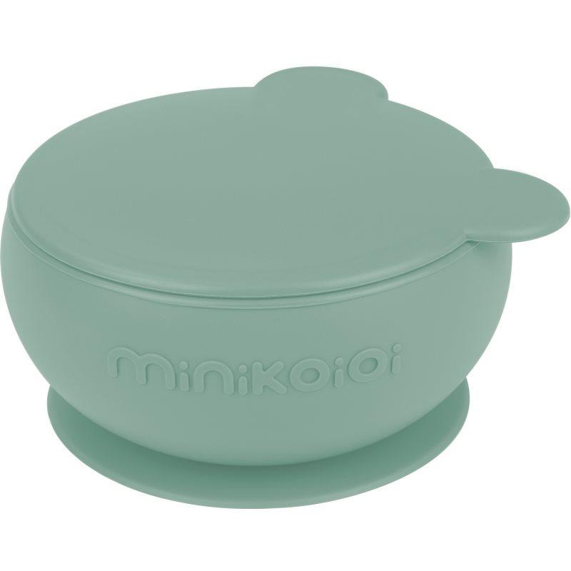 Minikoioi Bowl River Green silikonová miska s přísavkou 1 ks