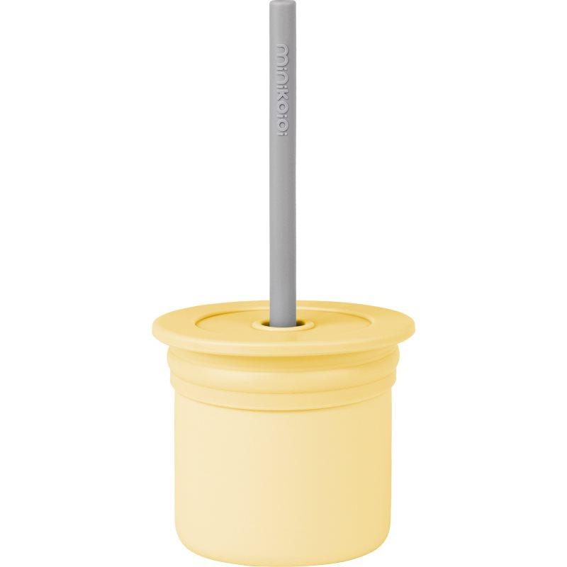 Minikoioi Sip+Snack Set jídelní sada pro děti Yellow / Grey 1 ks