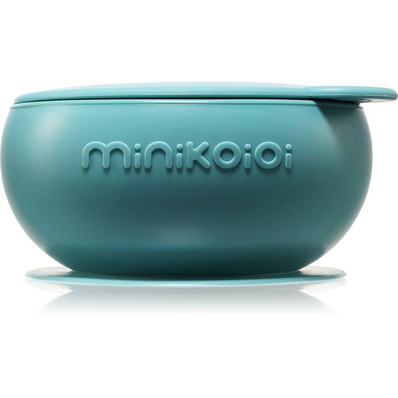 Minikoioi Bowl Aqua Green silikonová miska s přísavkou 1 ks