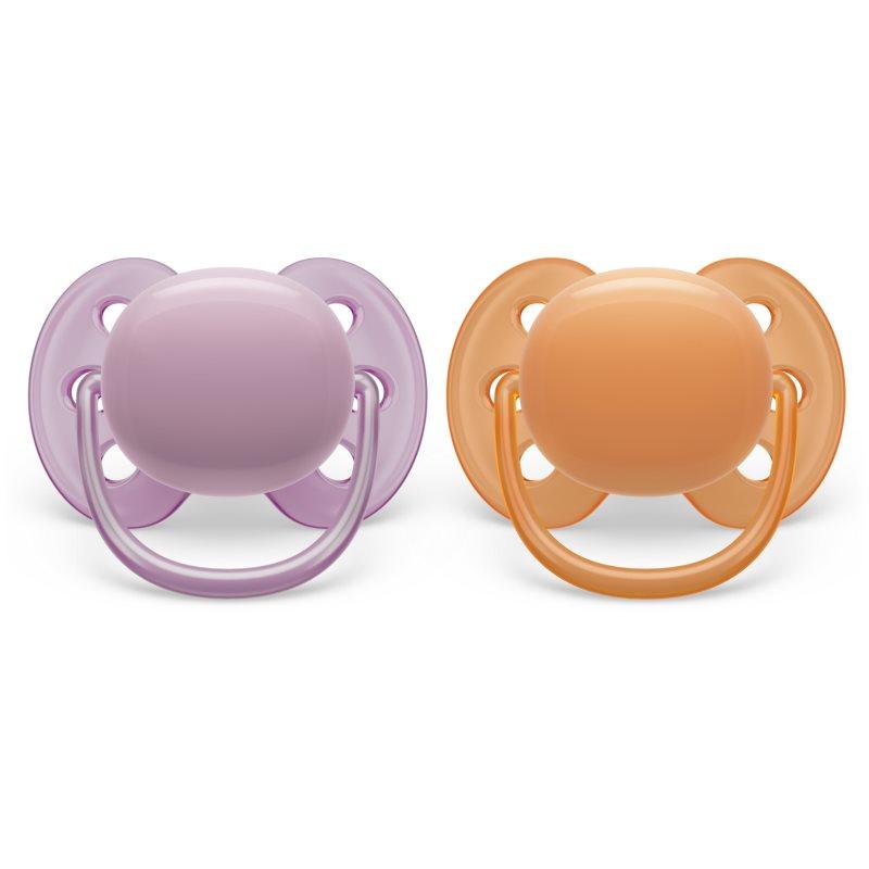 Philips Avent Ultrasoft SCF091/33 6-18 m dudlík Girl 2 ks