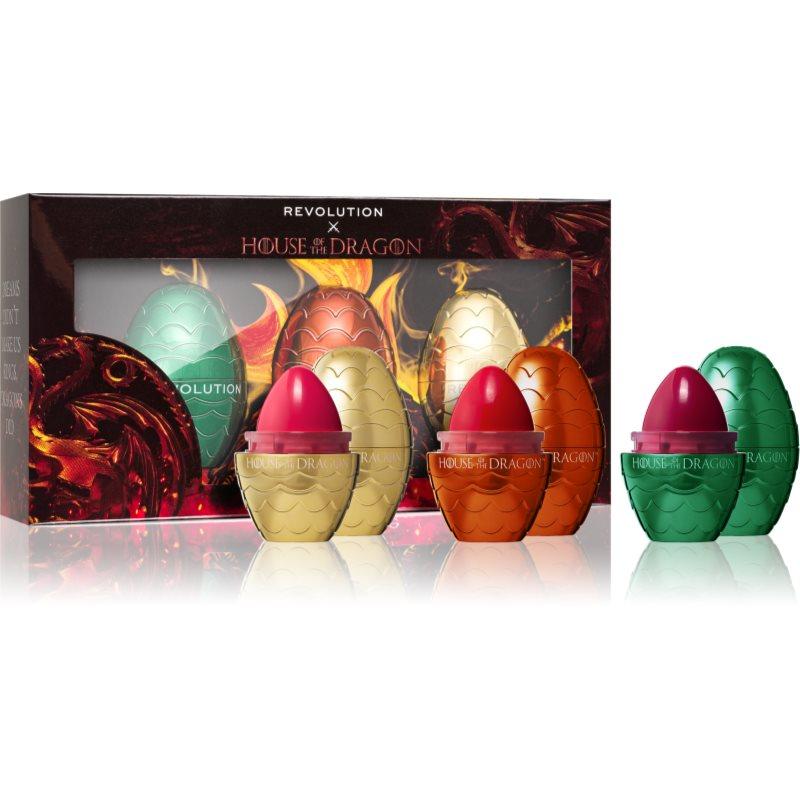 Makeup Revolution X House of Dragon Dragon Egg dárková sada na rty a tváře 1 ks